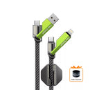 Cool Gadget 6-in-1 60W Nylon Fast Charging USB-C Cable with Apple Watch Charger, 5ft